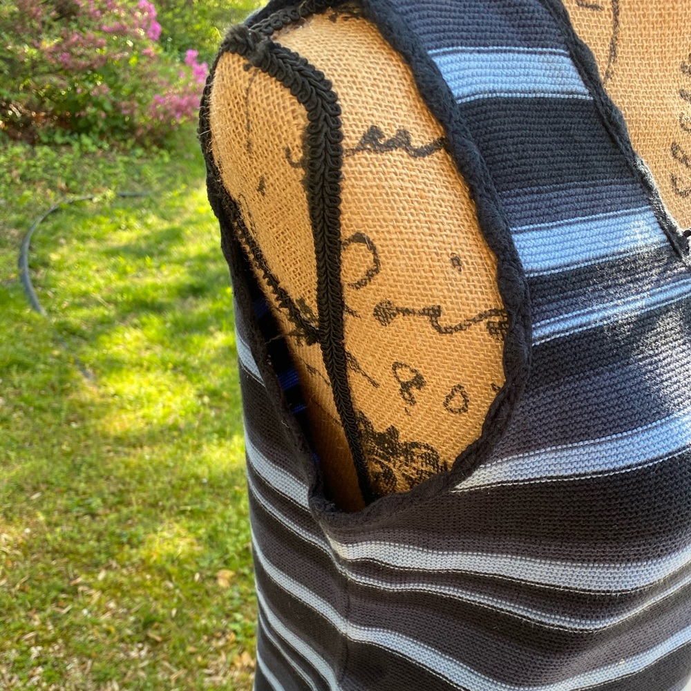 3/$30 Caslon 100% Cotton dark and light navy blue sz M - Picture 5 of 9